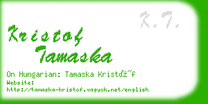 kristof tamaska business card